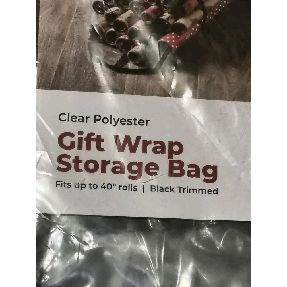 Christmas Wrapping Paper Storage Bag Container Organizer Plastic 40 Inch 24 Roll